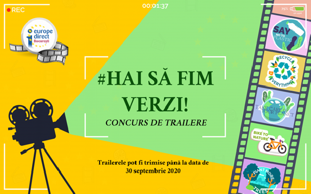 Premii atractive la concursul de trailere „HAI SĂ FIM VERZI!” al Europe Direct București!