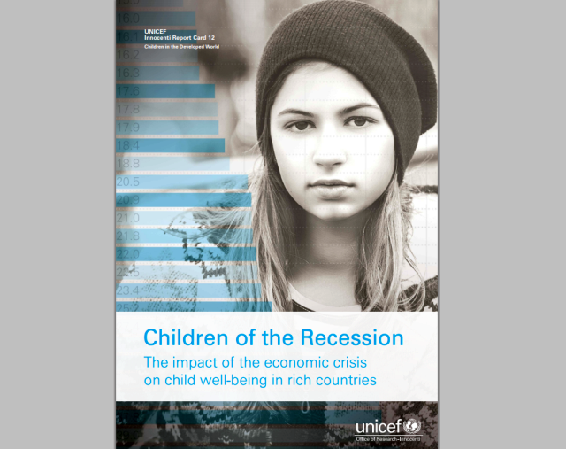 UNICEF report on the well-being of children during the economic crisis