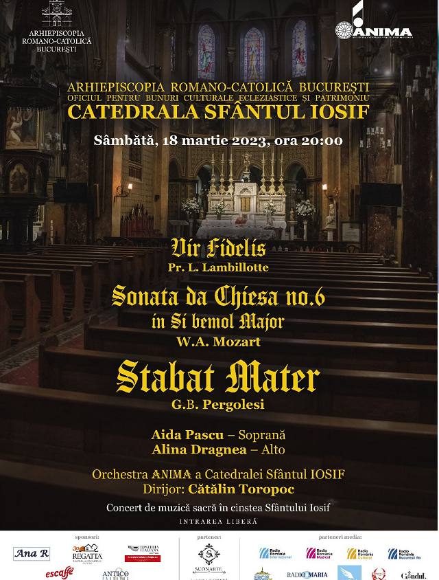 „Concert de muzică sacră”, sâmbătă, 18 martie