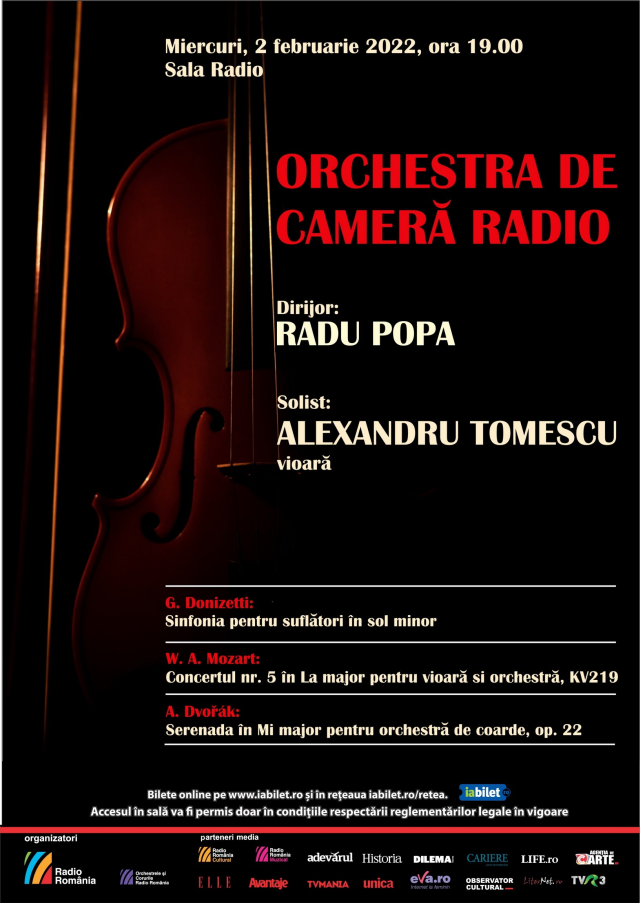 Mozart, în interpretarea lui Alexandru Tomescu, la Sala Radio