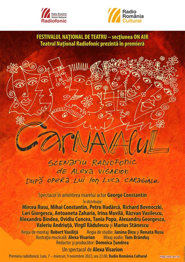 „Carnavalul”, premieră-eveniment în Festivalul Național de Teatru