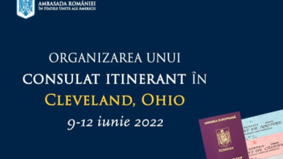 Anunț privind organizarea unui Consulat itinerant în Cleveland, statul Ohio