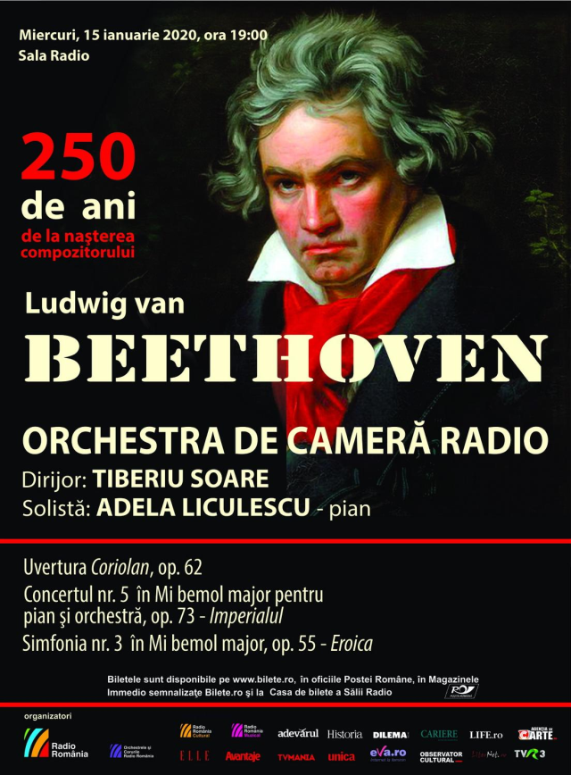 Inaugurarea Anului Internaţional Beethoven la Sala Radio – Imperialul şi Eroica