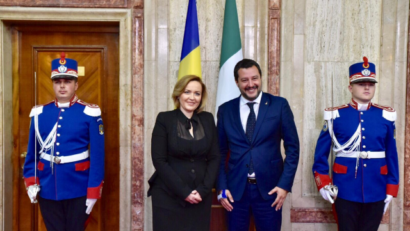 The Italian Interior Minister on a visit to Bucharest