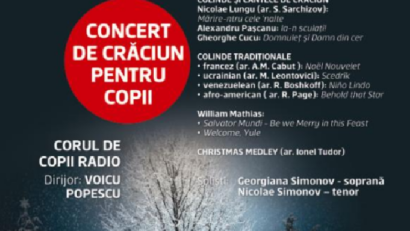 Concert de Crăciun pentru copii la Sala Radio