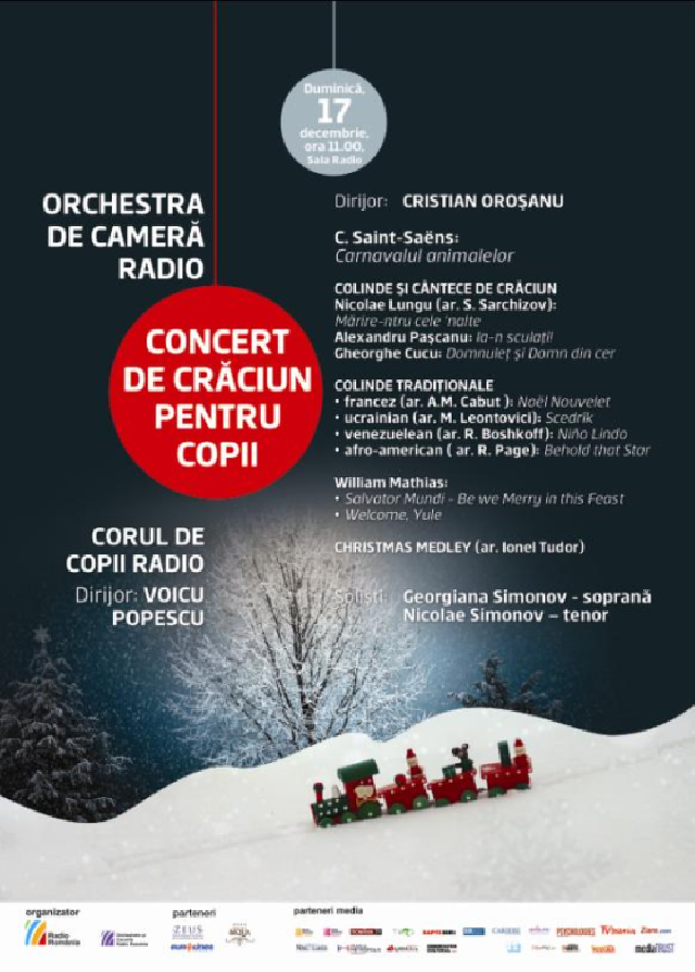 Concert de Crăciun pentru copii la Sala Radio