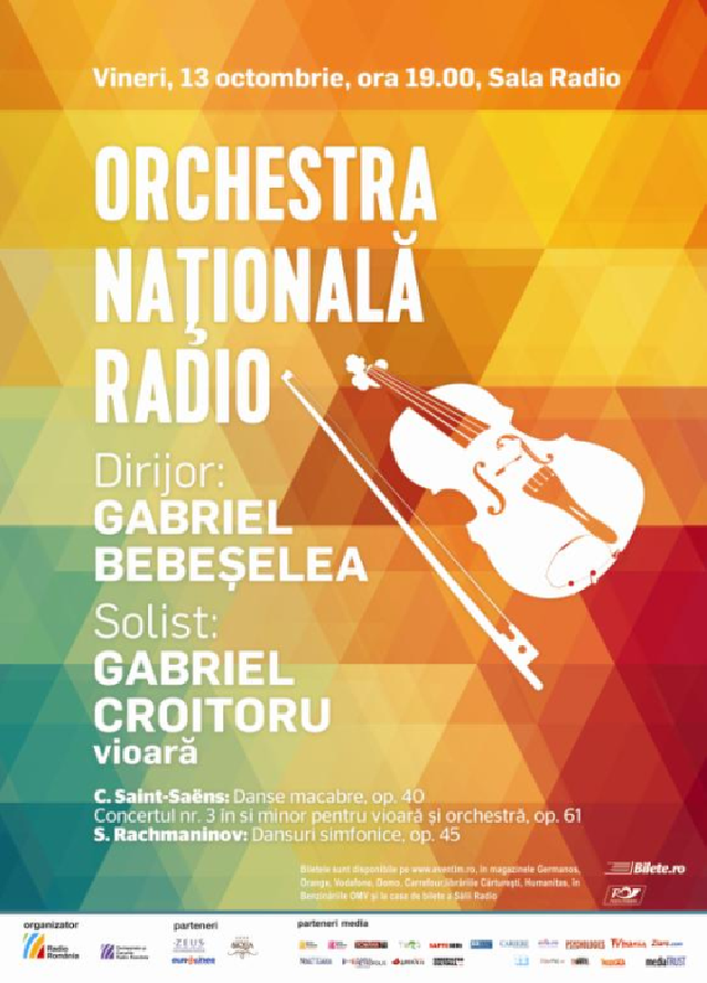 Gabriel Croitoru şi Gabriel Bebeşelea, cu Orchestra Naţională Radio, la Sala Radio