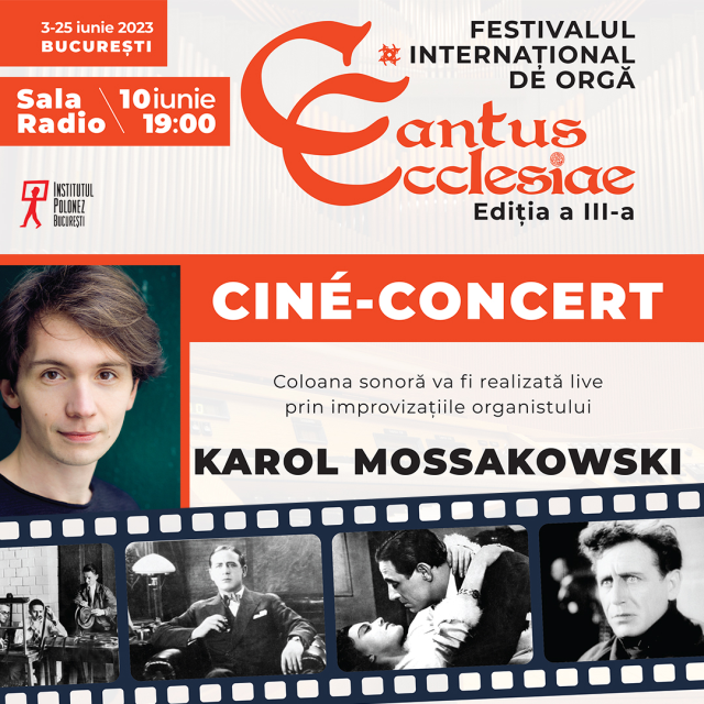 Ciné-Concert la Sala Radio: coloană sonoră interpretată live la orgă