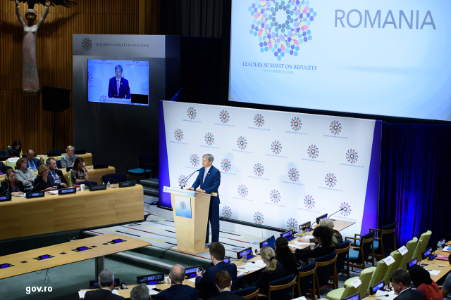 Romanian PM Dacian Ciolos at the UN Summit for Refugees and Migrants