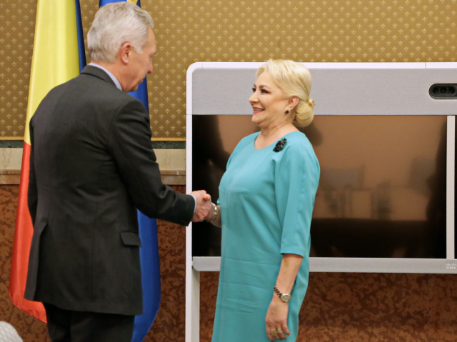 מפגש בין ראשת ממשלת רומניה לשגריר ארה"ב