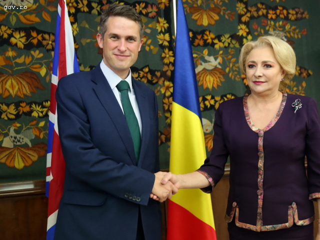 Întrevedere Viorica Dăncilă – Gavin Williamson