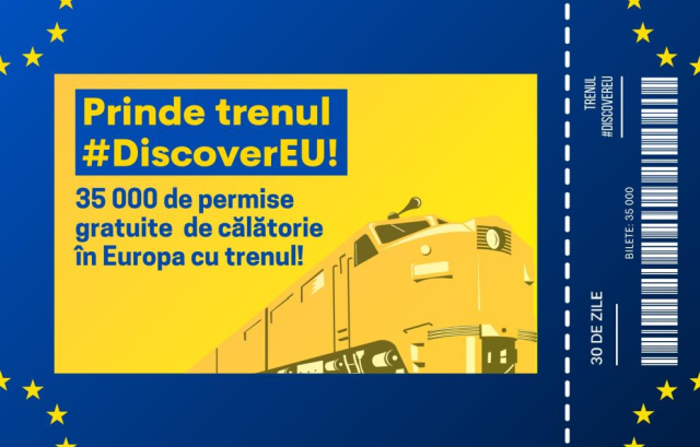 DiscoverEU: încep înscrierile pentru permisele gratuite de călătorie pentru tineri