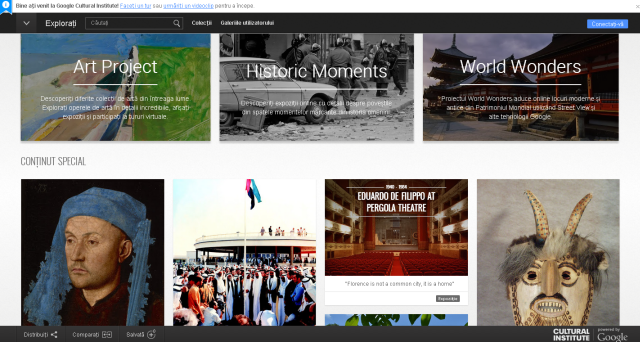 Google Cultural Institute: Kulturelle Einrichtungen und Artefakte online