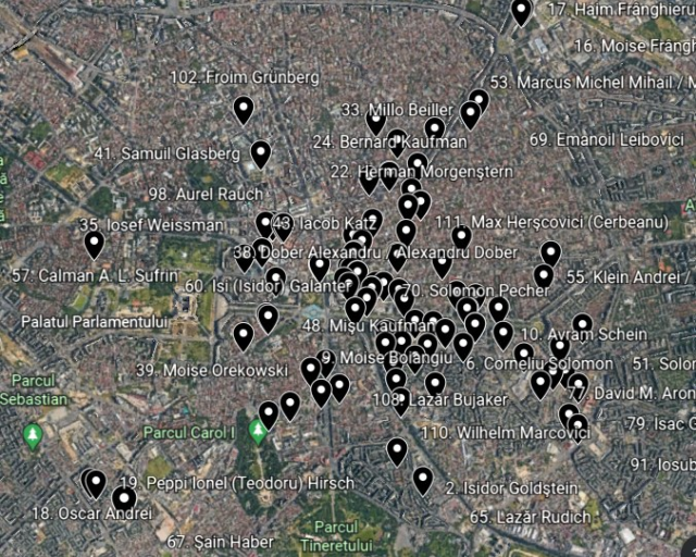 Mappa virtuale del Pogrom di Bucarest