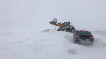 Наслідки потужного снігопаду в Румунії
