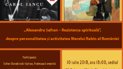 "אלכסנדר שפרן – התנגדות רוחנית" במכון הרומני לתרבות
