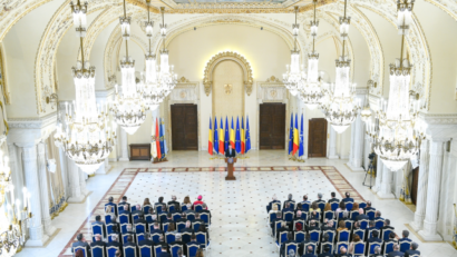 Reunion du président roumain avec les ambassadeurs