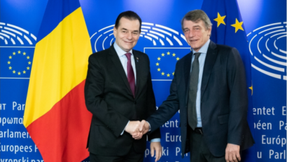 UE: incontro tra il premier Ludovic Orban, e il presidente dell’Europarlamento, David Sassoli