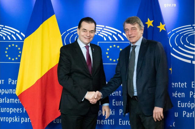 UE: incontro tra il premier Ludovic Orban, e il presidente dell’Europarlamento, David Sassoli