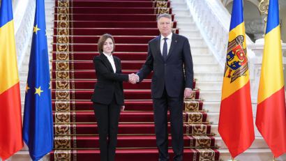 Prezidenta Rep. Moldova, Maia Sandu și prezidentulu României, Klaus Iohannis