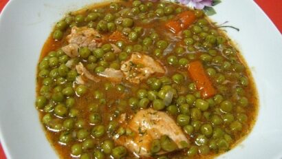 Poulet aux petits pois