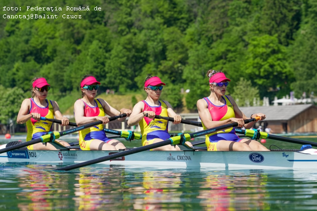 Canotaj – Aur pentru echipajul feminin de patru rame al României la Europenele din Slovenia