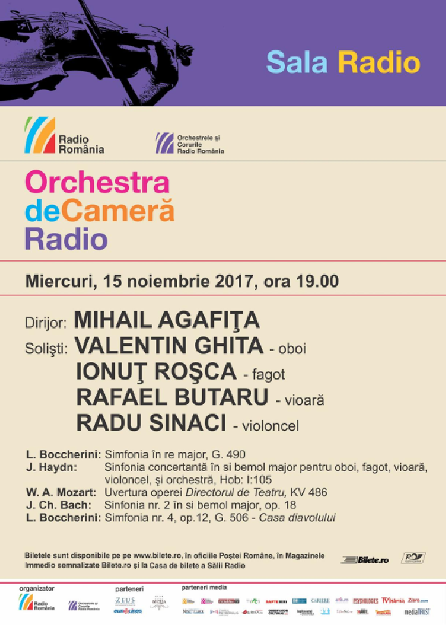 Mihail Agafiţa, la pupitrul Orchestrei de Cameră Radio