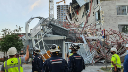 Un muncitor român a murit după ce o școală în construcție s-a prăbușit în orașul belgian Anvers