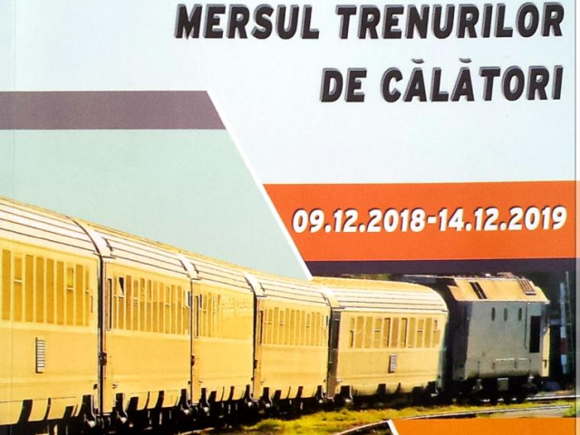 Noul mers al trenurilor 2018-2019 – rute interne