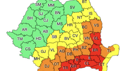 Des alertes rouge, orange et jaune, en vigueur en Roumanie