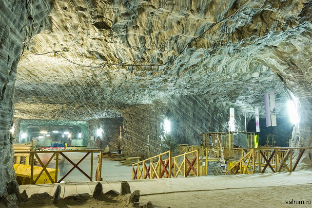 A tourist in Romania’s salt mines