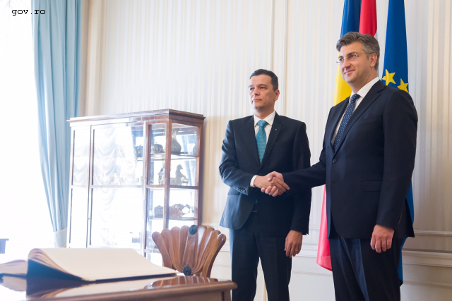 Prime Minister Sorin Grindeanu in Croatia