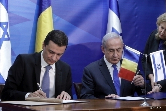 Rumäniens Premierminister Sorin Grindeanu besucht Israel