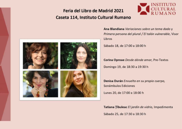 Actos literarios organizados por el Instituto Cultural Rumano de Madrid