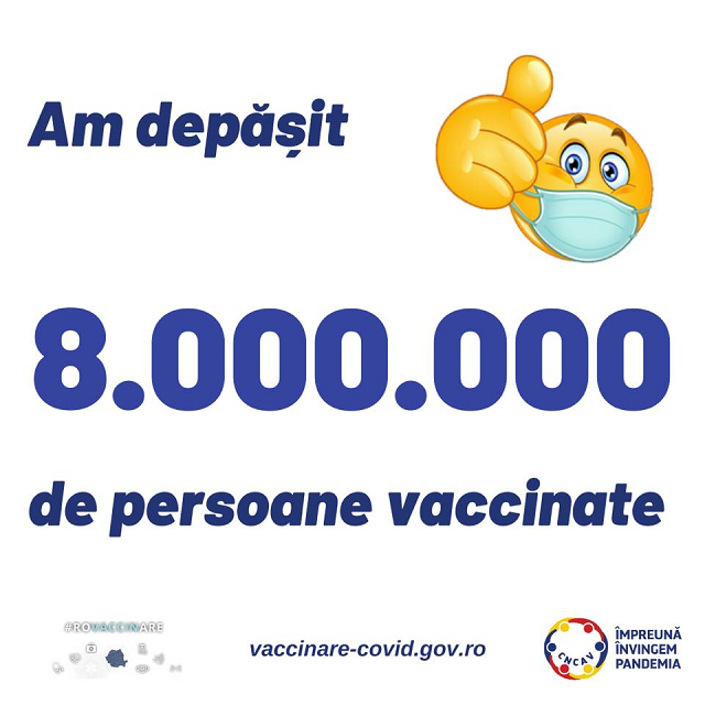 Optu milioane di vaccinaț în România