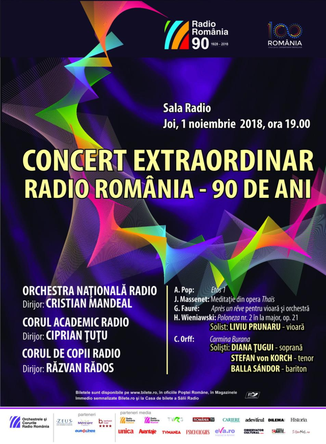 Evenimente aniversare la Sala Radio