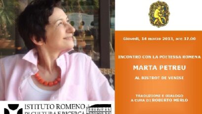 La poetessa romena Marta Petreu, al Bistrot de Venise