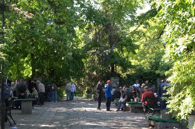 Dans le parc Cismigiu, les joueurs…