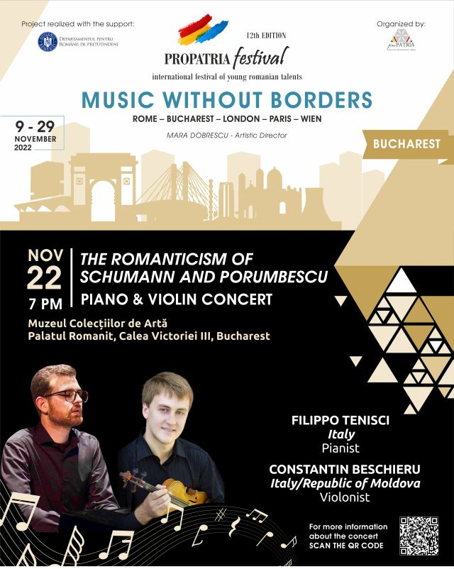 Musica senza Frontiere, il Festival Internazionale PROPATRIA fa tappa a Bucarest