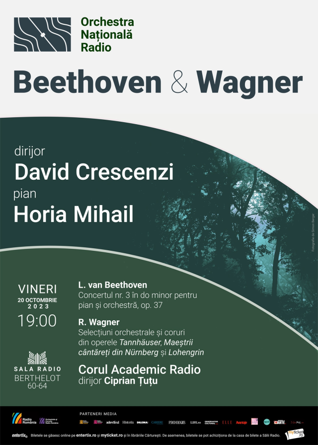 Concertul nr. 3 pentru pian și orchestră – Beethoven, la Sala Radio