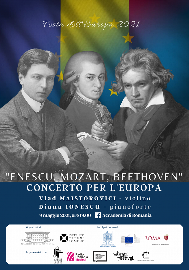 Enescu, Mozart, Beethoven. Concerto per l’Europa all’Accademia di Romania in Roma