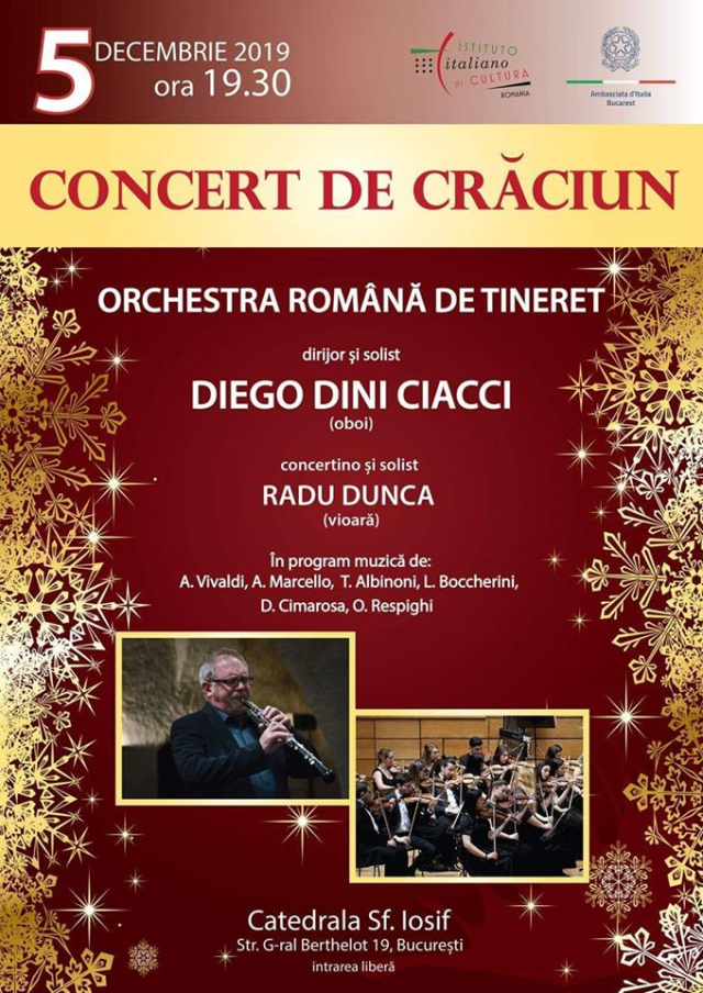 Concerto Natale: l’Orchestra Giovanile Romena e Diego Dini Ciacci alla Cattedrale San Giuseppe