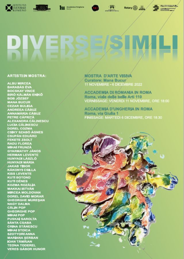 DIVERSE/ SIMILI, l’Unione degli Artisti Plastici di Târgu Mureș in mostra a Roma