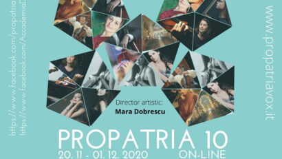 Propatria 2020: edizione celebrativa online, concerto inaugurale con la pianista Mara Dobrescu