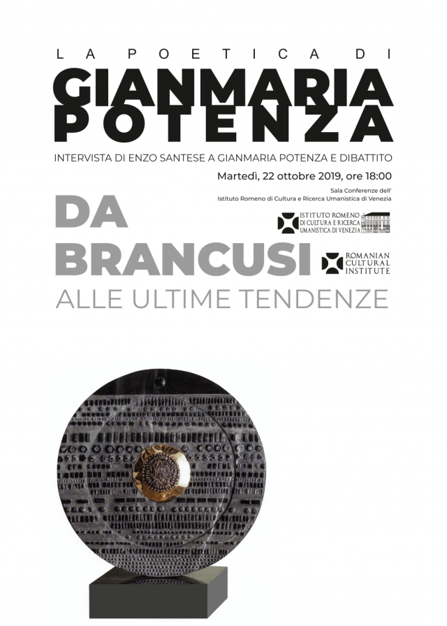 Da Brancusi alle ultime tendenze e la poetica di Gianmaria Potenza, intervista-dibattito a Venezia