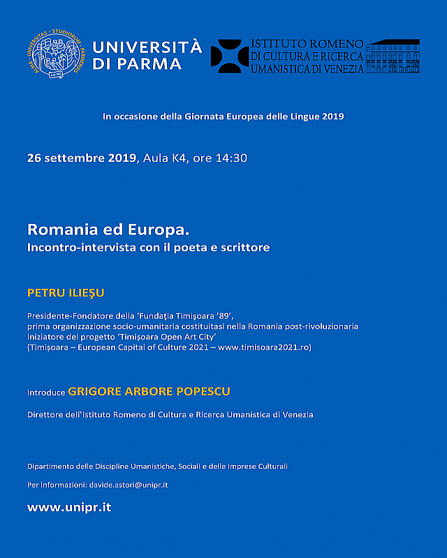 Giornata Europea delle Lingue 2019: Rivoluzione ’89, incontro all’Università di Parma