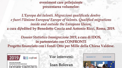 L’Europa dei talenti e il Dossier Statistico Immigrazione 2019, presentati in Romania