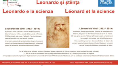 Leonardo e la scienza, in mostra al Palazzo della Cultura di Iași