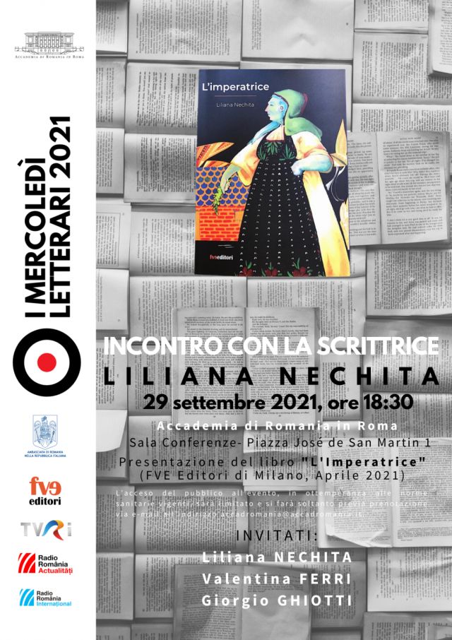 “L’imperatrice” di Liliana Nechita ai Mercoledì Letterari all’Accademia di Romania