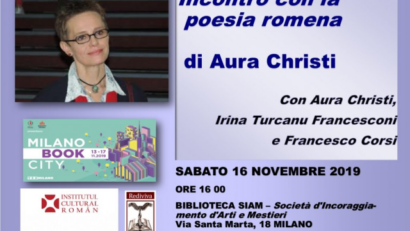 La poetessa romena Aura Christi a BookCity Milano 2019